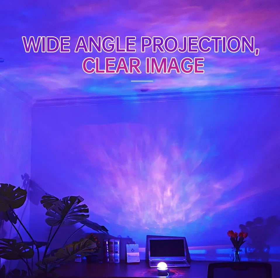 LED Starry Sky Northern Light Projector a Variety of Styles Projection Lamp with Remote Control Auto Rotate for Home Party Decor