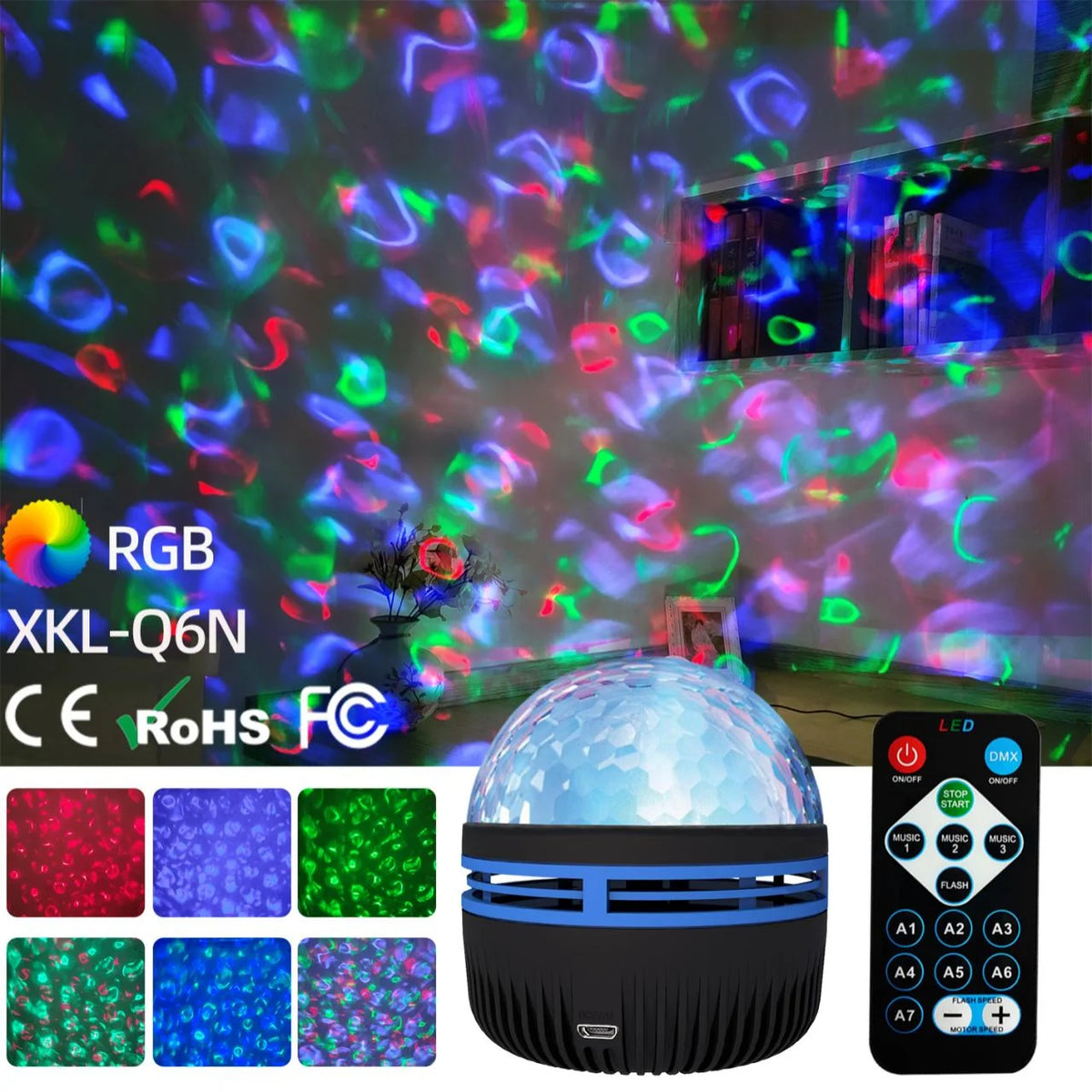 LED Starry Sky Northern Light Projector a Variety of Styles Projection Lamp with Remote Control Auto Rotate for Home Party Decor