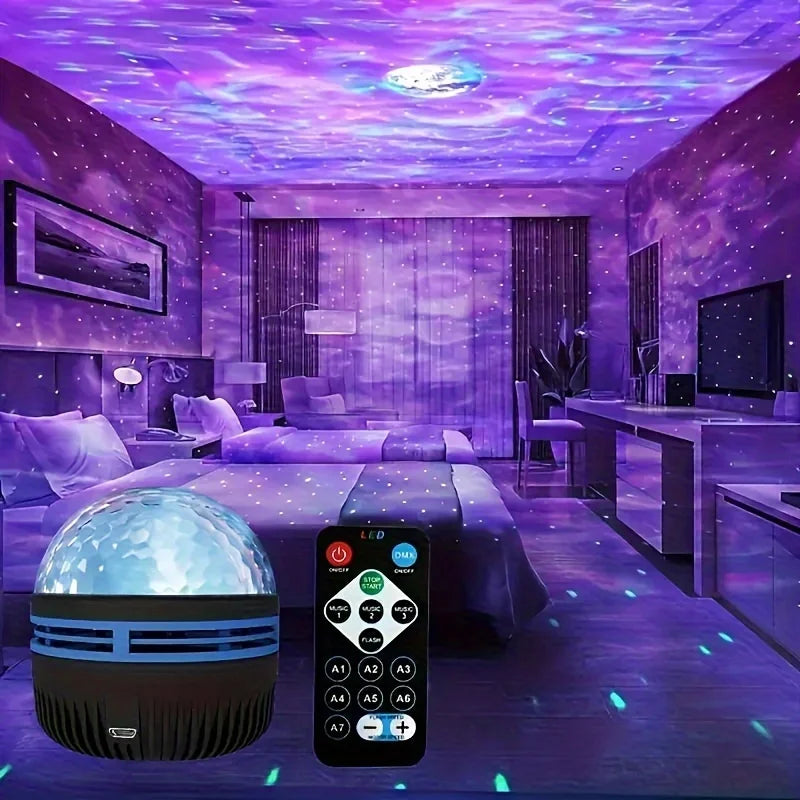 LED Starry Sky Northern Light Projector a Variety of Styles Projection Lamp with Remote Control Auto Rotate for Home Party Decor