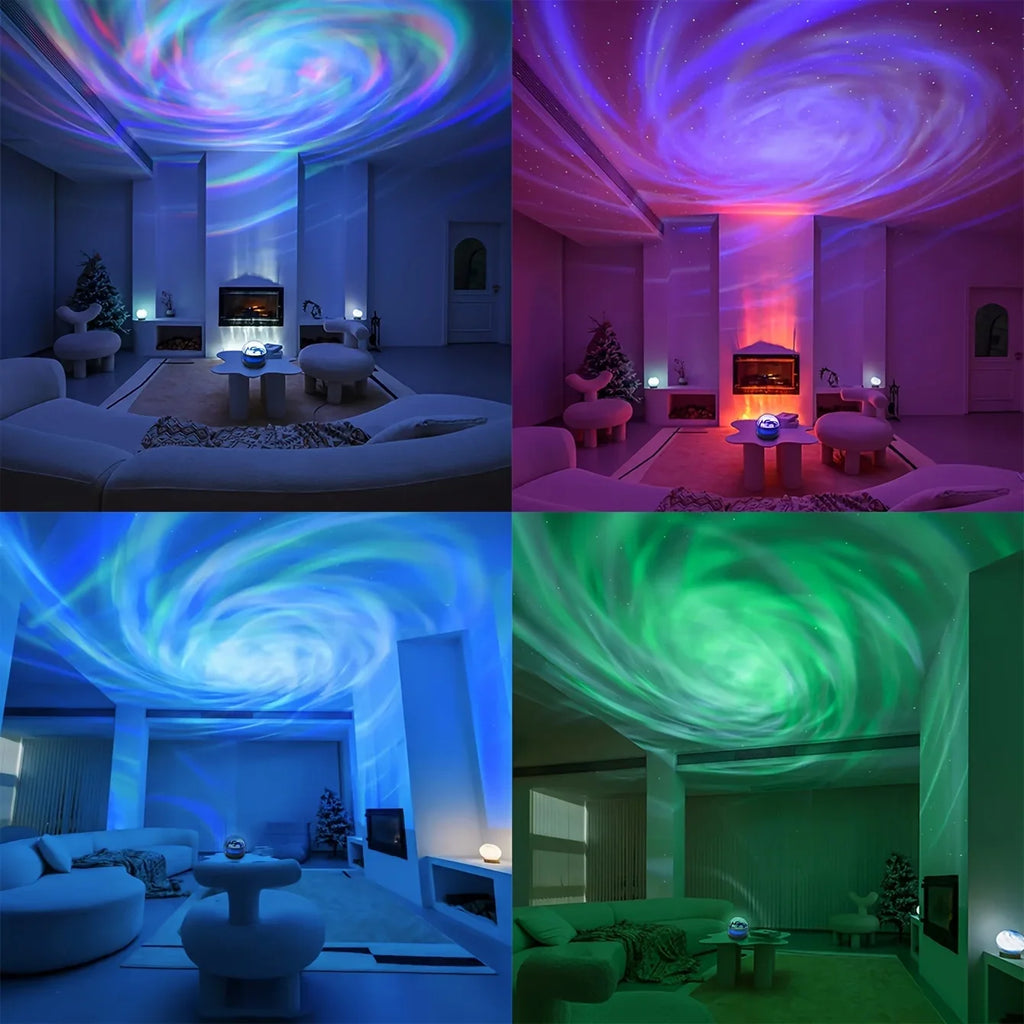LED Starry Sky Northern Light Projector a Variety of Styles Projection Lamp with Remote Control Auto Rotate for Home Party Decor