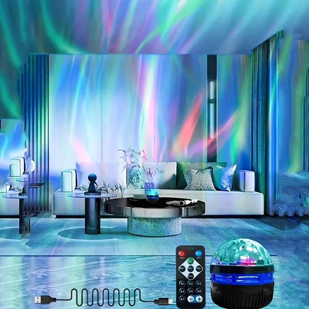 LED Starry Sky Northern Light Projector a Variety of Styles Projection Lamp with Remote Control Auto Rotate for Home Party Decor